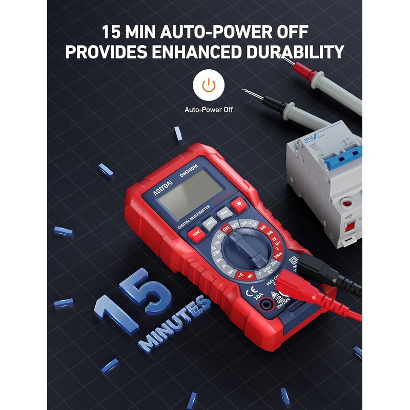AstroAI Digital Multimeter Voltage Tester, TRMS 2000 Counts Volt Meter;
