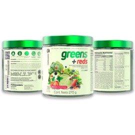 FORZAGEN Hecho en EUA Vegan Greens and Reds Superfood – Mezcla de Vegetales y frutos Orgánicos 270 g 35 Servicios x Envase Delicioso Sabor a Frutos Mixtos 4 gr de Fibra Con Fibra y Enzimas Digestivas Libre de Soya Libre de Gluten Endulzado con Stevia Vega