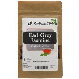 Your ExcellenTEA - Earl Grey Jasmine - Premium Black Loose Leaf Tea aroma - of bergamot with a delicate scent of jasmine 100g