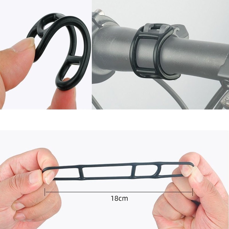 Set of 5 Bicycle Light Mount Belt Holder for Cycling