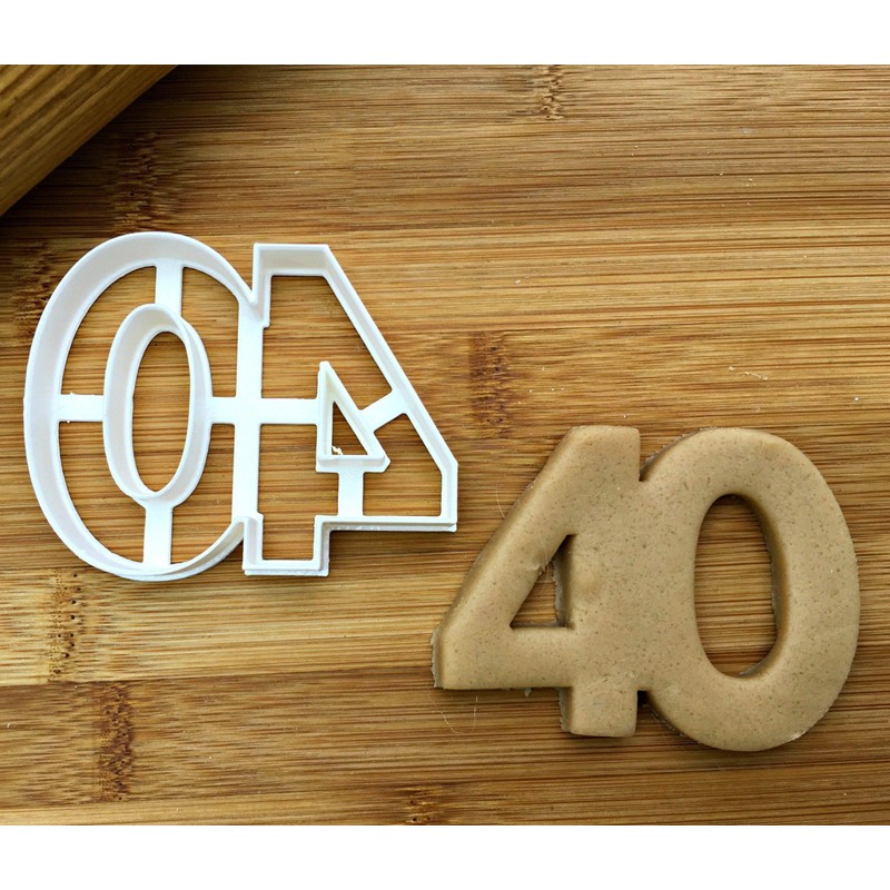 Sweet Prints Inc Number 40 Cookie Cutter - Dishwasher Safe