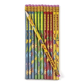 cama24com Palandi® Dinosaur Pencils with Eraser as Party Bag Pack of 12 Guest Gift