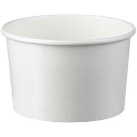 VEPATIM 100 ice cream cups made of paper, white, 125 ml, 4 oz