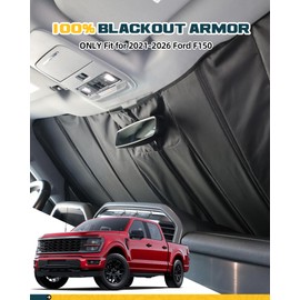 Trumgeta Windshield Sun Shade Fit for Ford F-150 2021 2022 2023 2024 2025 Front Window Sunscreen Sunshade