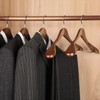 TOPIA HANGER Wide Shoulder Wooden Hangers, Suit Hangers with Non