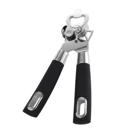 Royal Cuisine Can Opener Manual Stainless Steel Tin Openers That Work, with 2 Replaceable Blades-Blacks