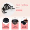 VAVANGA Curly Bangs Clip in Hair Extension, Synthetic Hair French