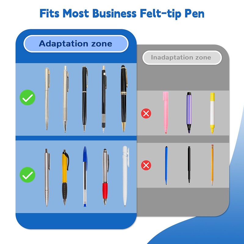Likesing 4 Pcs Elastic Pen Cap Pen Holder 2 Pcs
