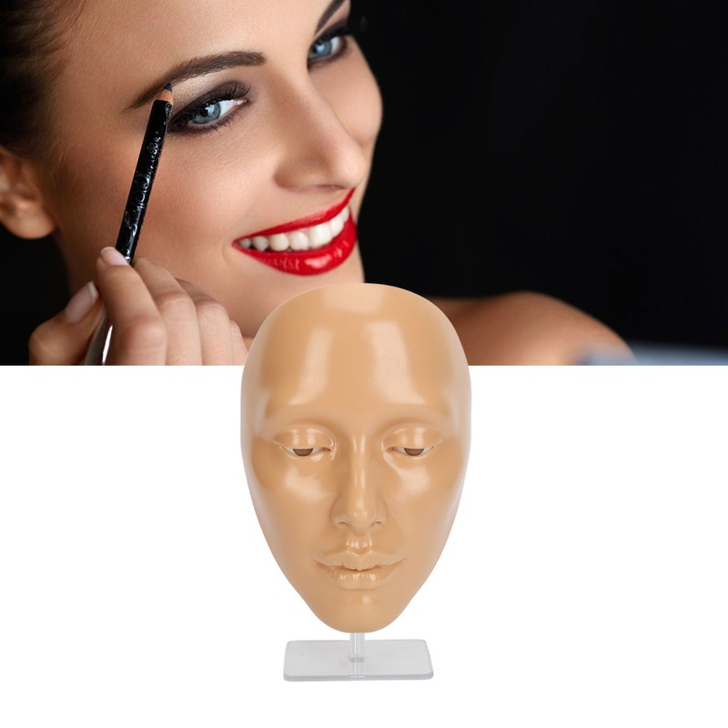 Makeup Practice Face Board 5D Silicone Mannequin Face for Eyes