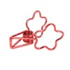 100pcs Binder Clips Flower Shape Hollow Long Tail Cartoon Metal