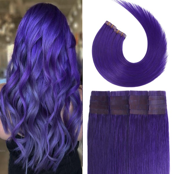 Tape in Hair Extensions #Lila 100% Remy Human Hair Extensions