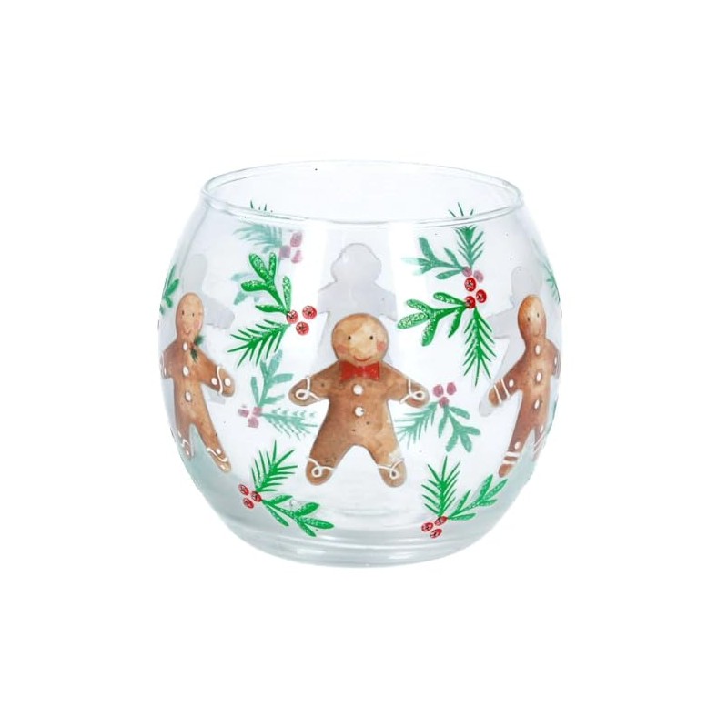Gisela Graham Gingerbread Man Night Light Pot 51124 Gingerbread