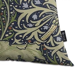 Rasyko William Morris Seaweed Pattern Home Decorative Throw Pillow Case Cushion Cover for Gift Home Couch Bed Car 18X18inch