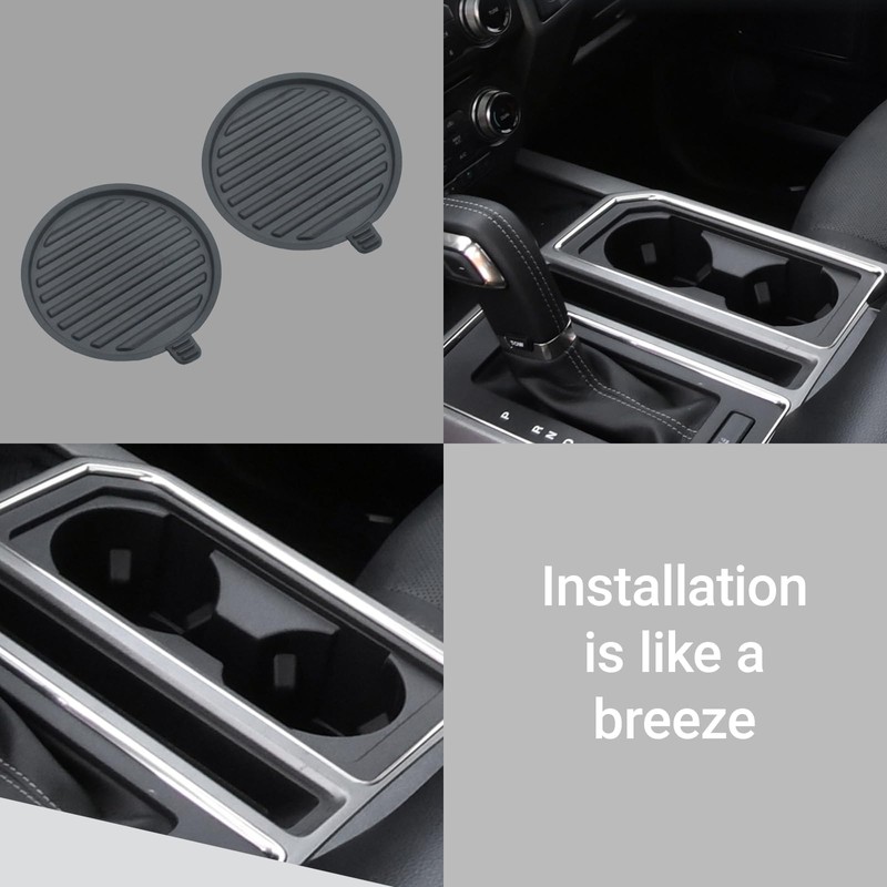 Ducodden 2PCS Center Console Cup Holder Insert Compatible with Ford