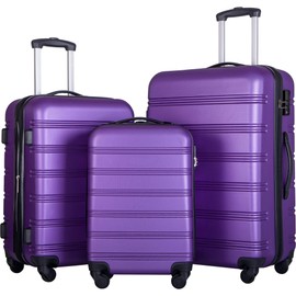Merax Luggage, Purple, 3 Set