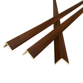 Wall Corner Protector 6PCS 45" Corner Molding Trim Walnut Wood Grain Corner Trim Decorative Strips for Door and Window Frames Mirror Edges Ceramic Tiles, and Wooden Wall Edges.