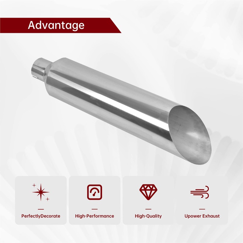 FGJQEFG 5 Inch Inlet 7 Inch Outlet Polished Stainless Steel