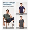 DAVID ARCHY Men's Undershirt Bamboo Rayon Moisture-Wicking T-Shirts Stretch Crewneck