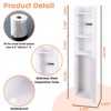 ShellKingdom Toilet Paper Holder Stand with Rods, Small Bathroom Storage