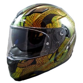 LS2 Helmets Full Face Stream Evo Street Helmet (Snake Chameleon - X-Small)