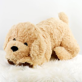 28" Jumbo Plush Puppy Giant Dog Lying Soft Stuffed Cuddly Teddy Toy Lifelike Cute Puppy