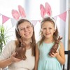 RattanView 2 Pcs Easter Chocolate Bunny Decor Figurines Brown Resin
