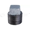 Unbranded 1/4" MIP Galvanized Malleable Iron Plug with Square Head