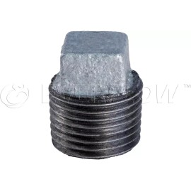 Unbranded 1/4" MIP Galvanized Malleable Iron Plug with Square Head
