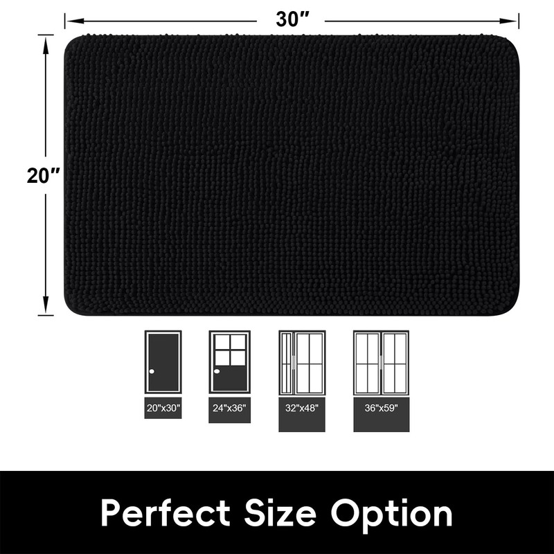 OLANLY Indoor Door Mat, 20"x30" Non-Slip Absorbent, Mud Mat for