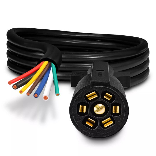 ONLINE LED STORE 8ft 7 Pin RV Trailer Plug Wire
