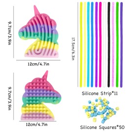 Ludihive Sensory Activity Board, Double-Sided Sensory Toy, Activity Board, Sensory Macaron Unicorn, ADHD and Autism Soothing, Sensory Toy for Children and Adults