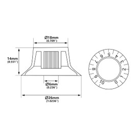 Banworks '60s Style Guitar Control Knobs Imperial 24-Spline 2 Tone 2 Volume Knobs Speed Knobs Aluminum Top 6mm (15/64") for Epiphone Les Paul SG Style Electric Guitars 4Pcs JT/XN-09 Light Amber