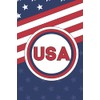 USA: Patriotic Notebook with Stars and Stripes and America Shield
