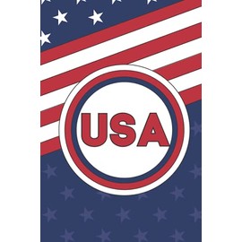 USA: Patriotic Notebook with Stars and Stripes and America Shield