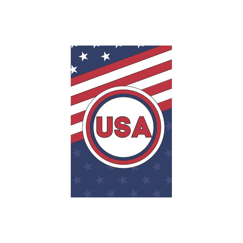 USA: Patriotic Notebook with Stars and Stripes and America Shield