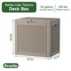 CRO DECOR 30-Gallon Weatherproof Outdoor Storage Box with Rattan Effect