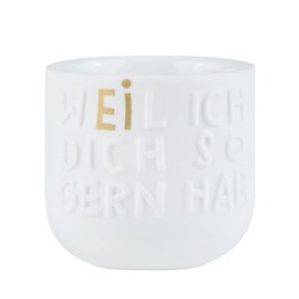Räder Guten Morgen. Egg Cup "Weil ich Dich so gern hab" [German Language