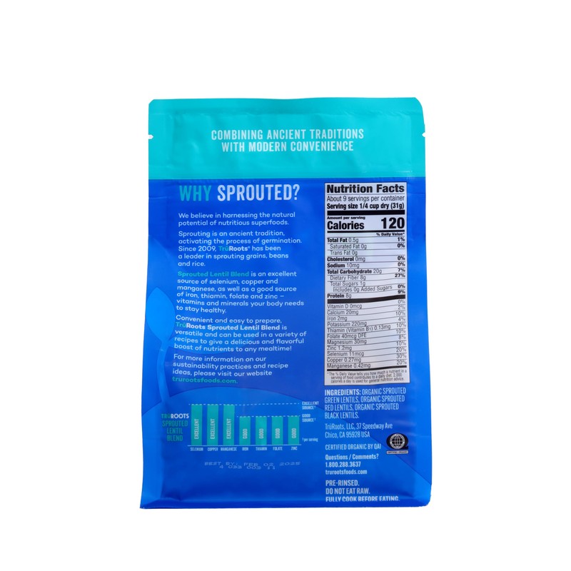 TruRoots Organic Sprouted Lentil Blend, 10oz