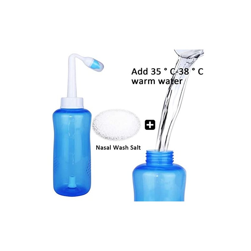 500ml Botella de lavado.Sobres de enjuague nasal. (500ml Botella (azul))