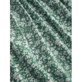 CIDER Womens Mini Dress Backless Floral V Neck Tie Back Summer Beach Vacation Sundress Going Out Dresses Green