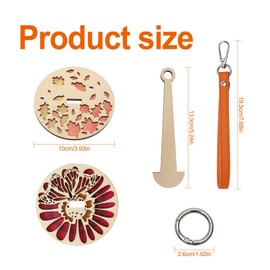 Yarn Holder for Crochet 2Pcs, Portable Wrist Strap Yarn Holder for Knitting with Leather Wristband to Prevent Yarn Entanglement, String Dispenser for Hats Sweaters Handicrafts (Orange/Red)