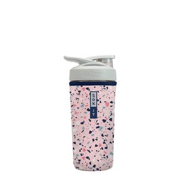Sok It Botl Sok Protein Blender Shaker Bottle Sleeve Insulated Neoprene Cover (Pink Terrazzo, Fits 28oz Blender)