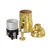 B&P Lamp® Brass Turn Knob Sockets, Unfinished Brass, 3-Way Function,