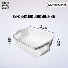 HAÜS PARTS AAP73252202 AAP73252209 Refrigerator Door Shelf Bin Compatible for LG Kenmore Replaces With W10212139 W10212139N AP6017170 PS11750465 1547748 Durable Right Door Shelf