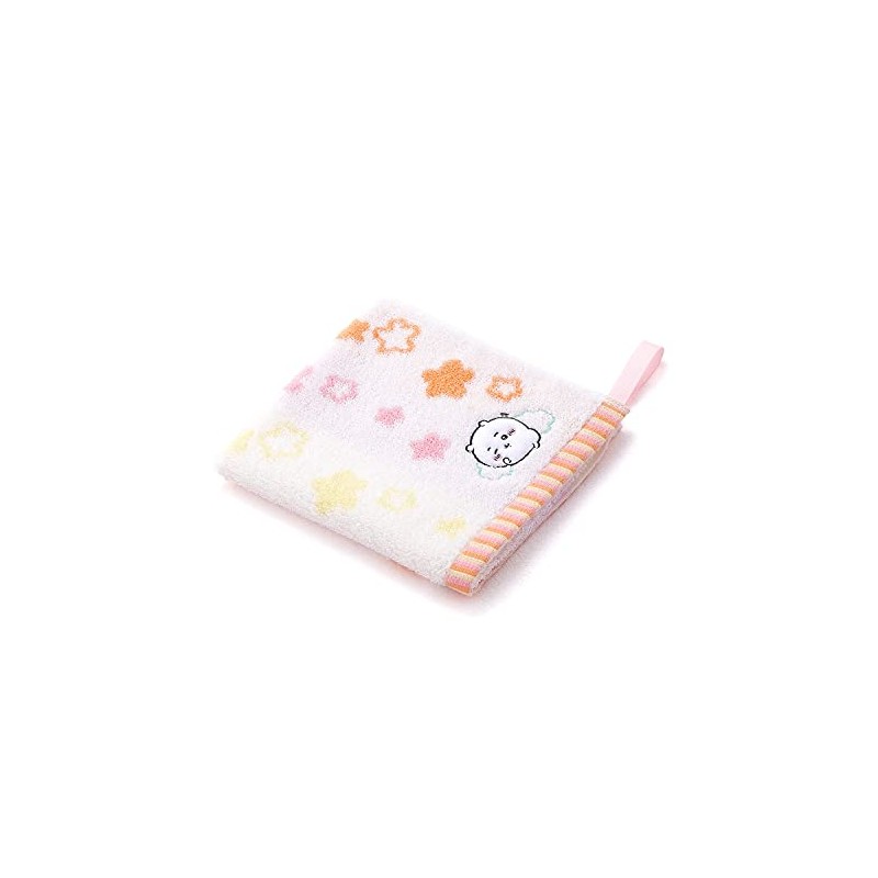 Chiikawa 41-1101070 Popstar Wash Towel, Orange, Pile, Cute, Approx. 13.4