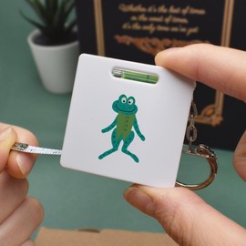Azeeda 'Frog In His Waistcoat ' Keyring Tape Measure/Spirit Level Tool (KM00040458)