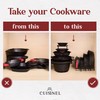 Cuisinel Pots and Pans Organizer - 15" Heavy Duty Skillet