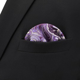 Shlax&Wing Clásico Hombre Traje De Negocios Pañuelo De Bolsillo Para Morado Cachemir 32cm