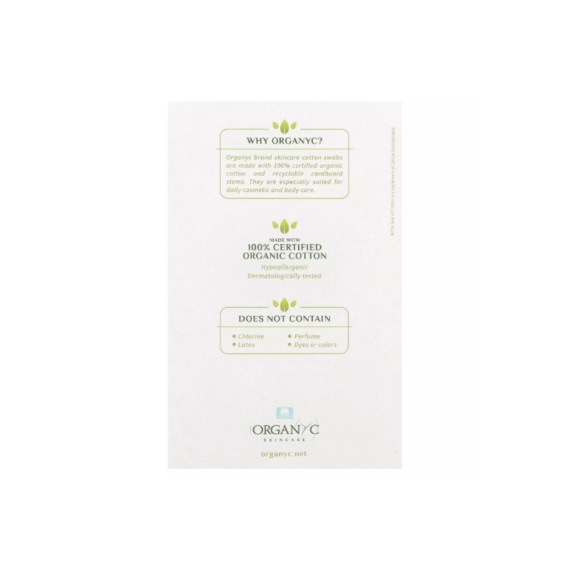 Organic Cotton Swabs, 200 Swabs