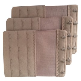 Chanie Women Pack of 3 Soft Comfortable 4 Hooks Bra Extender